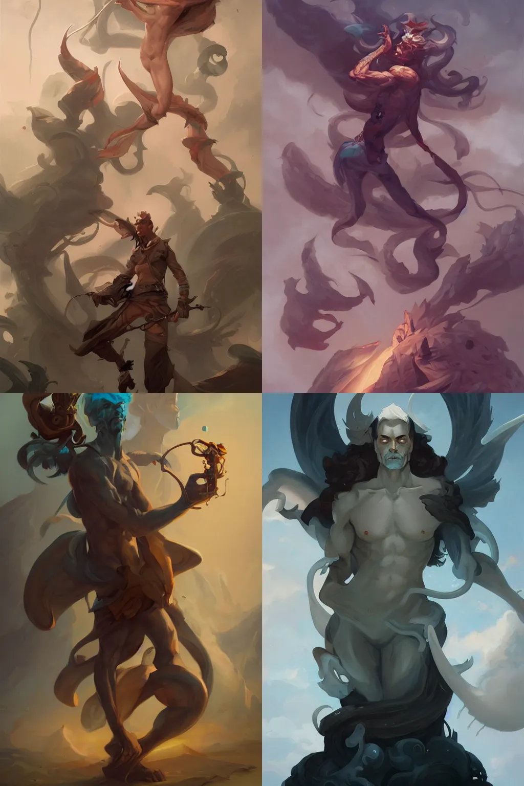 Prompt: male character art by peter mohrbacher