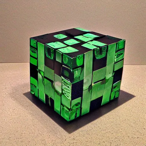 Prompt: alien cube