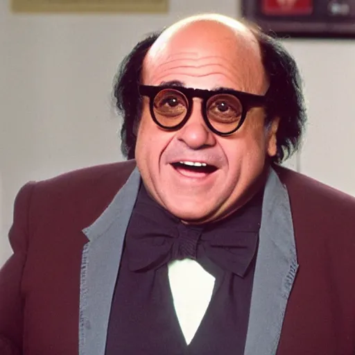 Image similar to Danny Devito in the Nintendo Entertainment version of Contra