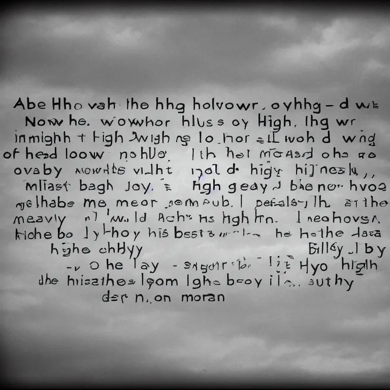 Image similar to Above him there was nothing now but the sky—a high sky, not clear, but still immeasurably high, with gray clouds quietly creeping across it.