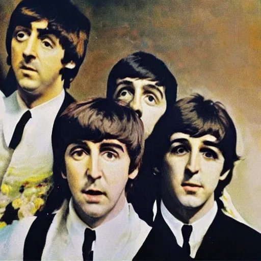 Prompt: a new album cover by the Beatles, cover art