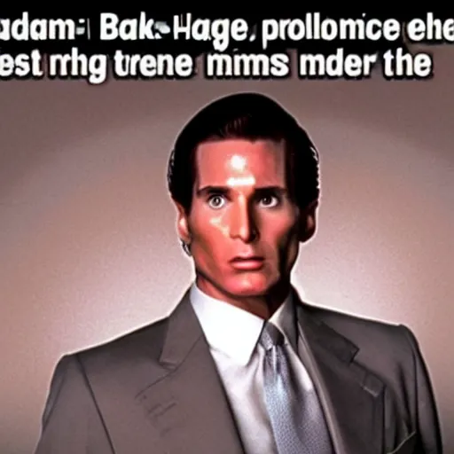 Prompt: patrick bateman