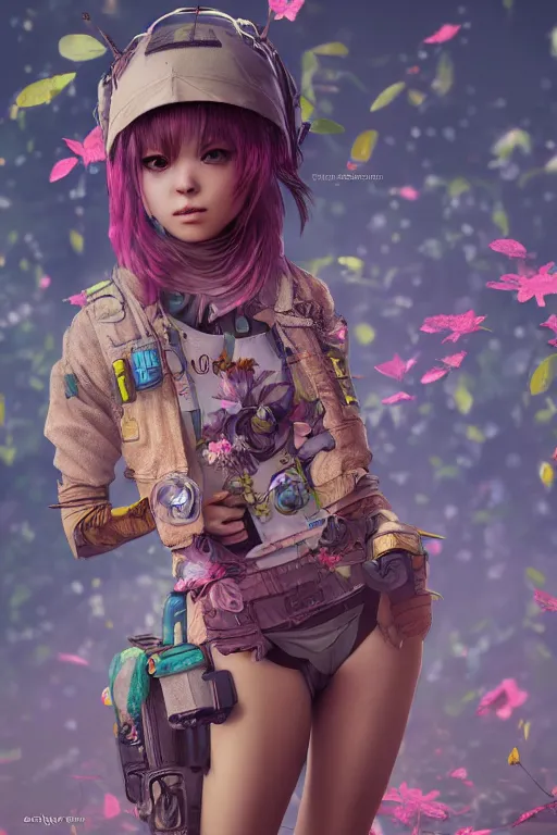 Image similar to solarpunk girl kawaii, ultra realistic, concept art, intricate details, highly detailed, photorealistic, octane render, 8 k