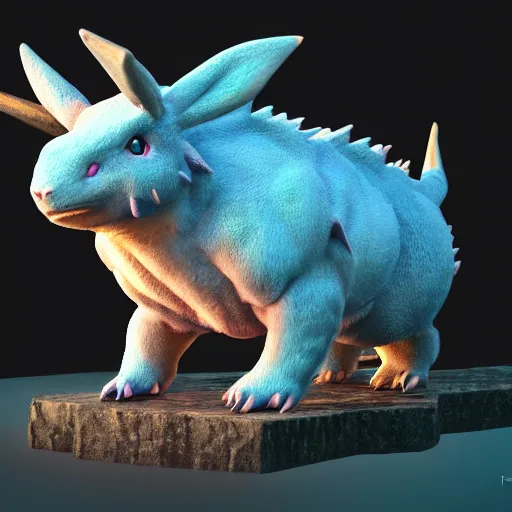 Image similar to photography of a realistic male nidoran animal, ultra detailed, 8 k, cinematic lighting, natural background, trending on artstation, pokemon