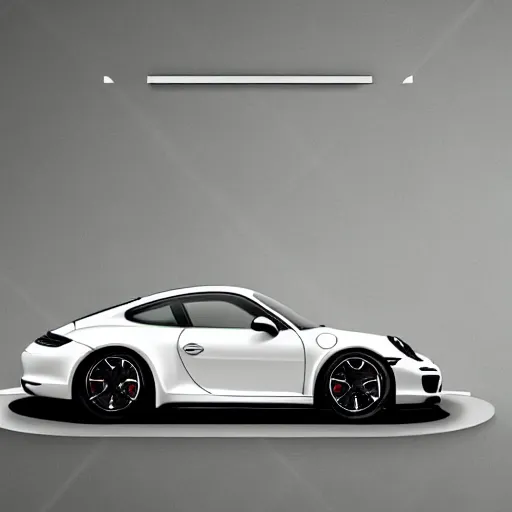 Image similar to abstract advertising illustration for porsche