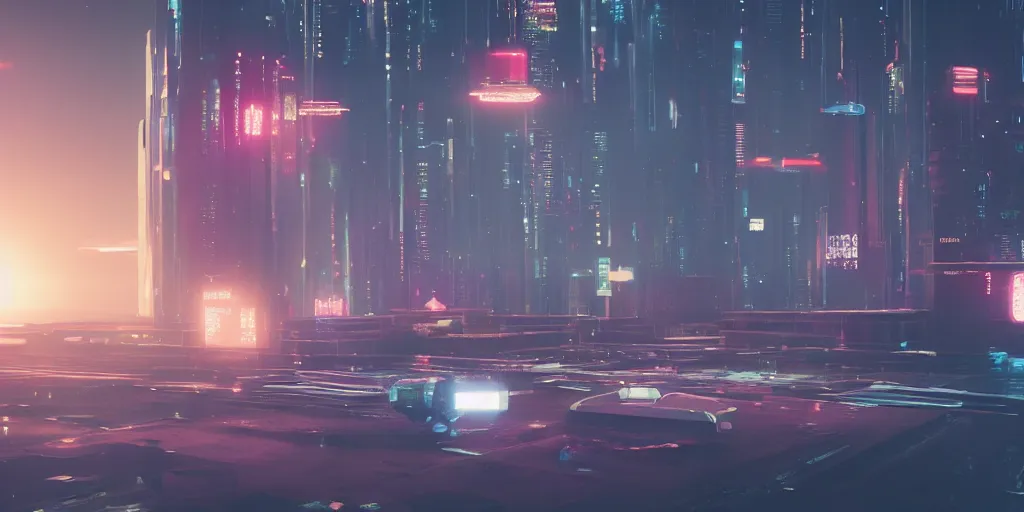 Prompt: cyberpunk robot, future retro, cinematic, hazy, wide shot, cgsociety, shot on arri alexa