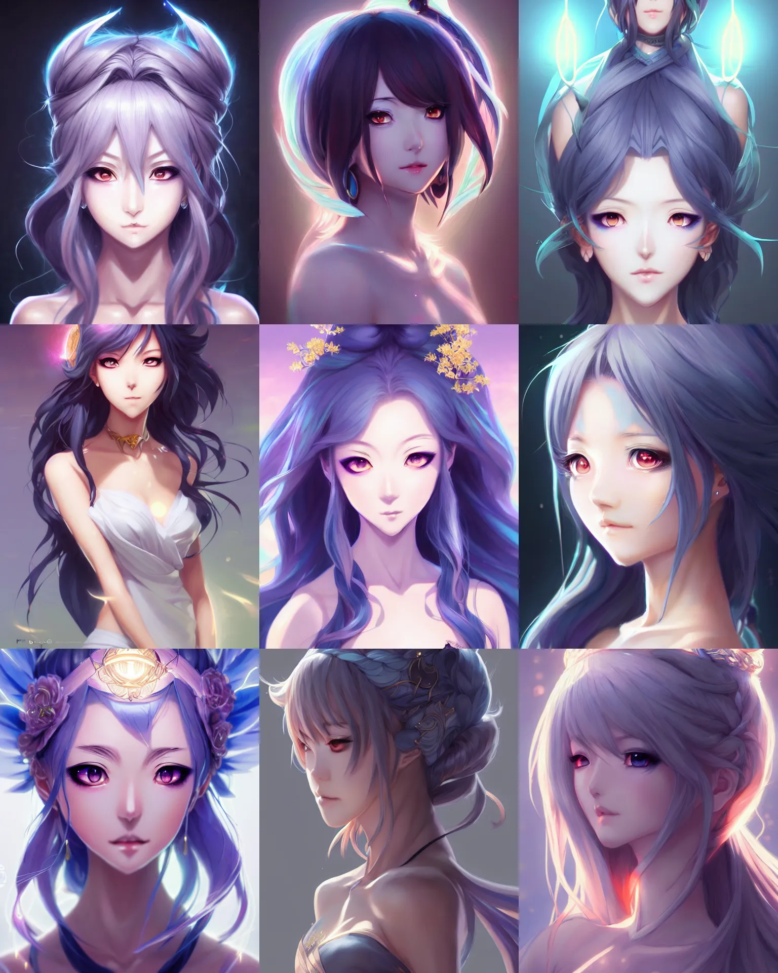 Prompt: character concept art of an anime goddess of light and shadow | | cute - fine - face, pretty face, realistic shaded perfect face, fine details by artgerm, wlop, rossdraws, james jean, andrei riabovitchev, bangkuart, and sakimichan, seoul, south korea, trending on artstation