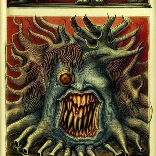 Image similar to bizarre bestiary of repressed unconscious emotional monsters and creatures