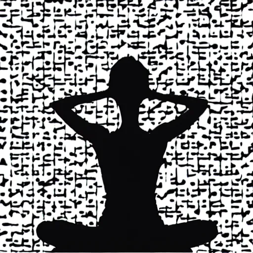 Image similar to black and white corporate logo female silhouette yoga pose