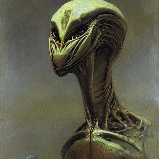 Image similar to alien by ilya repin