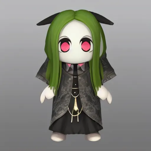 Prompt: cute fumo plush of the priest of the undying ones, eldritch summoner, vray