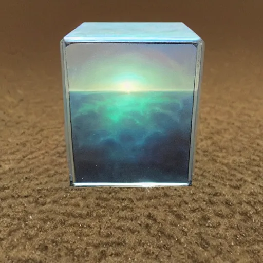 Image similar to a beautiful painting reflective of the space fractal sage shallows cube canary gong trombone, by Dan Mumford and Jakub Rozalski and Brom, polaroid photo, #macro, Tilt shift summer