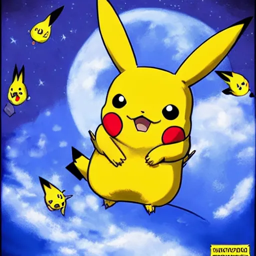 Image similar to pikachu pika chuuuuuuu pikachu planet