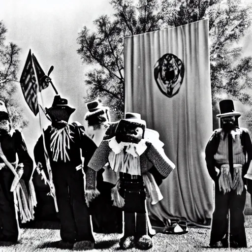 Image similar to a puppet show reenactment of custer's last stand