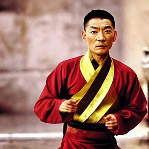 Prompt: Andy Lau as Wong Fei Hung , movie scene