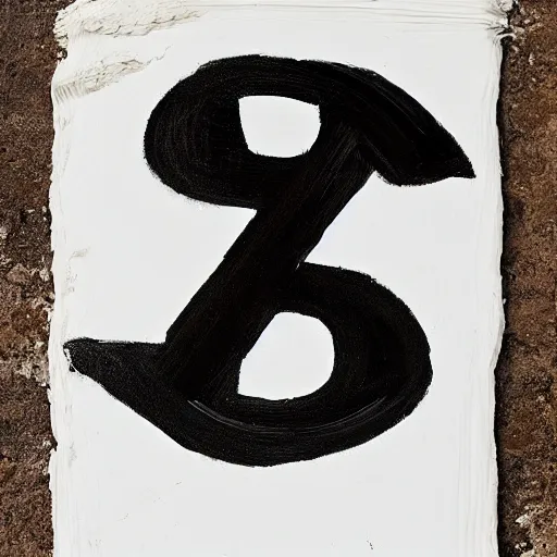 Image similar to the roman alphabet letter m painted with thick white oil paint in loose brush strokes on a black background, centered in view, very very accurate