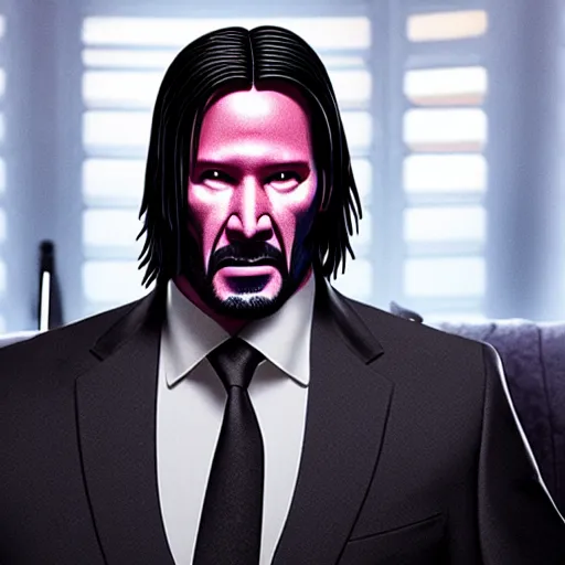 Prompt: john wick as a muppet. still photo. cinematic. dramatic lighting.