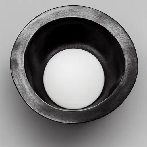 Prompt: an ashtray designed by isamu noguchi, white background, studio photo