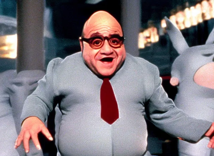 Image similar to film still of Danny Devito as Mini Me from Austin Powers