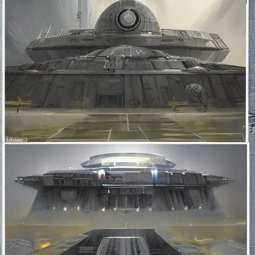 Image similar to if the whitehouse was in star wars, concept art, trending on art station.