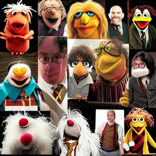 Prompt: harry potter cast as muppets