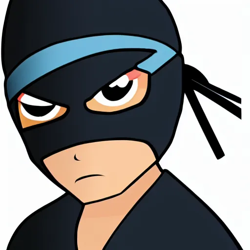 Prompt: ninja in cartoon style, profile picture