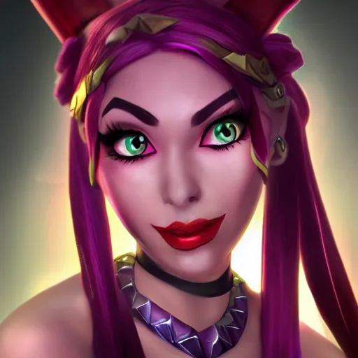 Image similar to jinx from league of legends portrait, cinematic