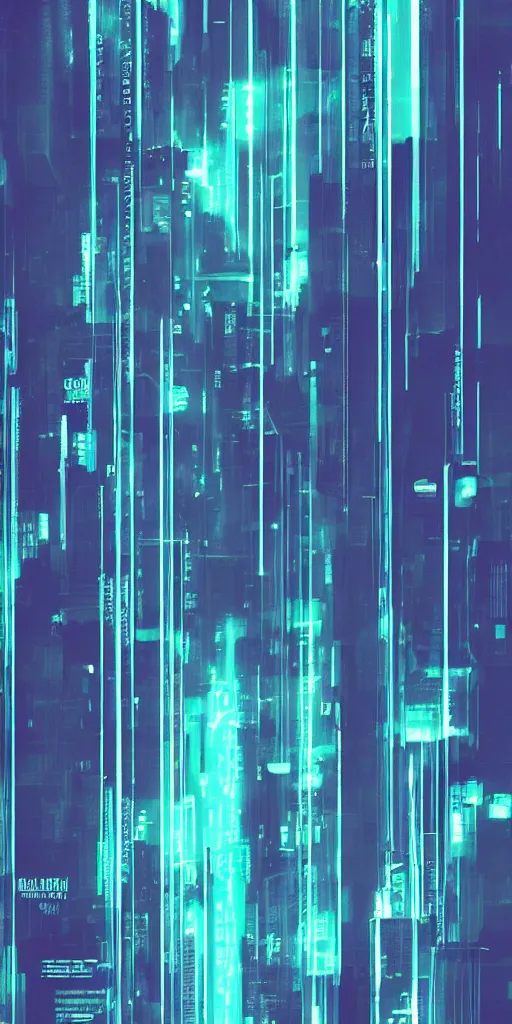 Image similar to cyberpunk cellphone wallpaper, simple and clean design, graphic design, dark colors, dark blue, neon, UI