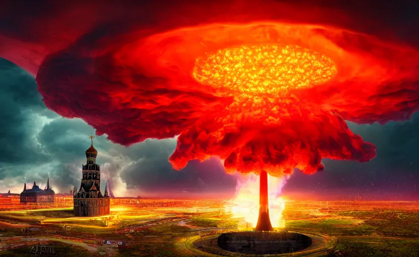 ultra realistic picture of a big nuclear explosion | Stable Diffusion ...