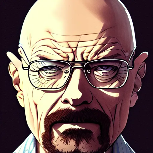 Image similar to walter white, portrait shinkai makoto studio ghibli studio key hideaki anno sakimichan stanley artgerm lau rossdraws james jean marc simonetti elegant highly detailed digital painting artstation pixiv