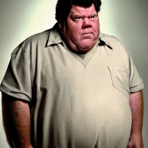 Prompt: live-action-Wario-hollywood movie casting, played by George Wendt, posing for poster photography