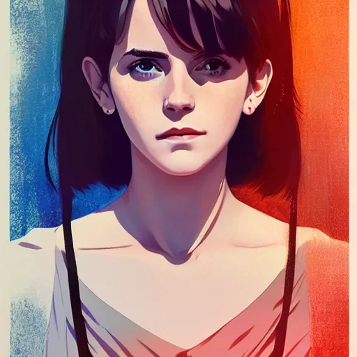 Prompt: emma watson portrait as manga girl, realistic shaded perfect face, fine details. anime. realistic shaded lighting poster by ilya kuvshinov katsuhiro otomo ghost - in - the - shell, magali villeneuve, artgerm, jeremy lipkin and michael garmash and rob rey