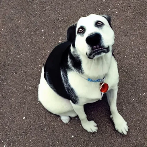 Image similar to thought bubble above a dog, dog thinking