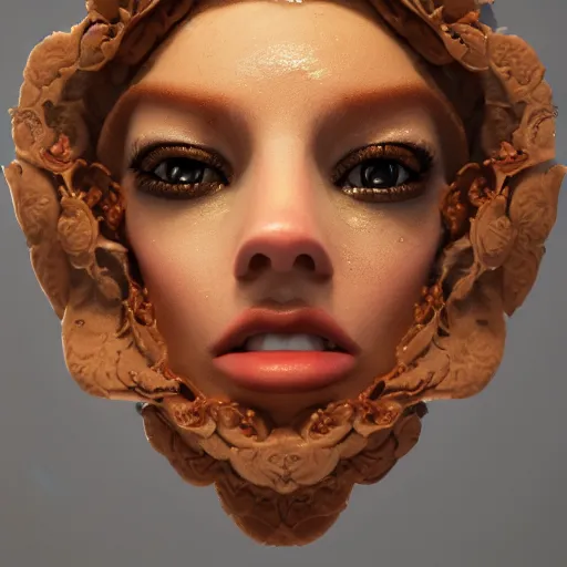 Image similar to beautiful woman, made from cookie, baking artwork, extremely detailed, 8k, trending on Artstation