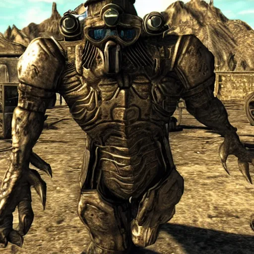 Prompt: a monster from fallout new vegas