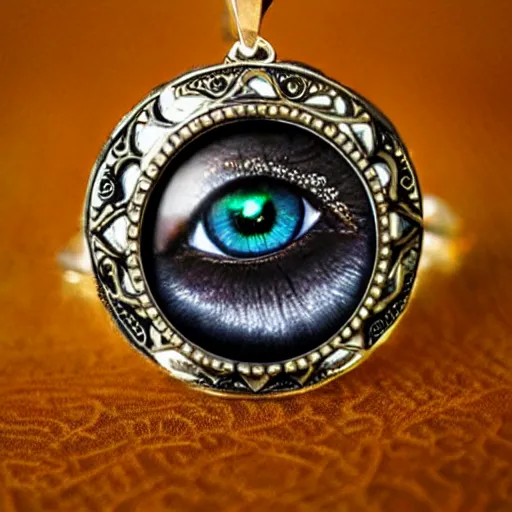 Image similar to jewelry inspired by the eye of sauron