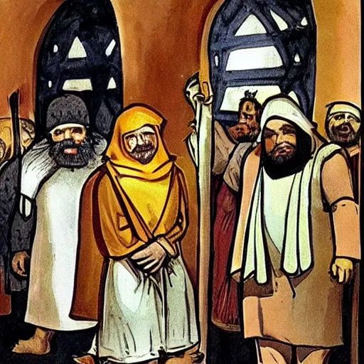 Prompt: dwarf muslim converts to christianity. 988 A. D.