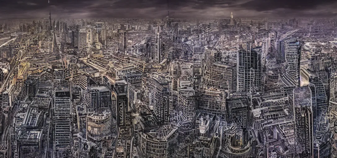 Image similar to Illuminati, cityscape, realistic, 8k, high detail, 10 bit colour, hdr