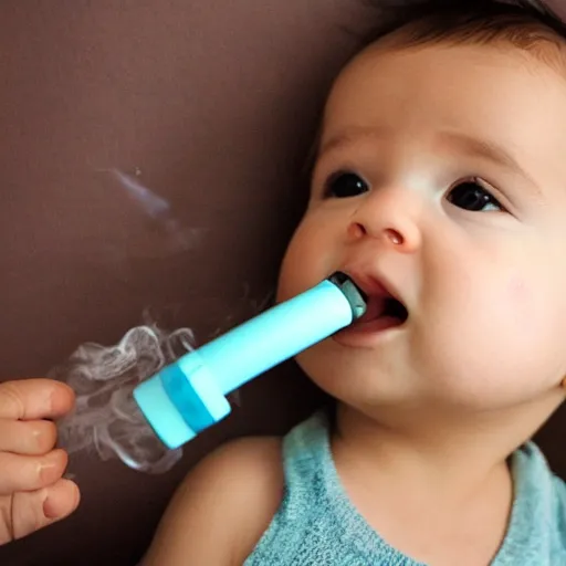 Prompt: baby vaping