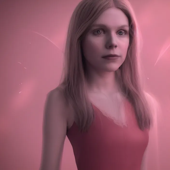 Image similar to 3D Render of Erin Moriarty as Wanda Maximoff, Full Shot, in the style of Futurism, Ethereal, Trending On /R/Art