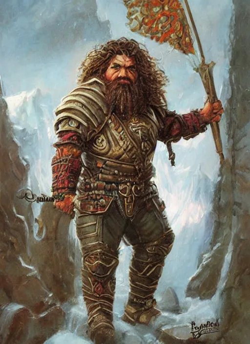 Image similar to a realistic fantasy portrait painting of a male dwarf warrior, ultra detailed, art by ralph horsley, swanland, sabbas