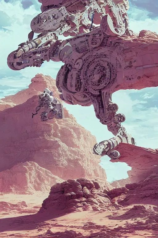 Image similar to 🕊 as 🐋 as 🐘 as 🤖 as 👽 as 🐳, desert, white paper photography by kim jung gi, isaac asimov and marc simonetti