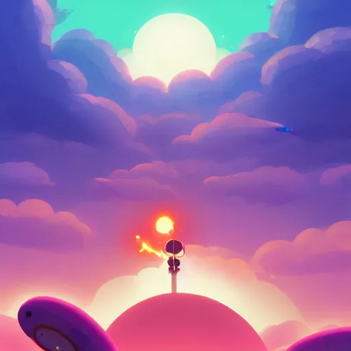 Prompt: baby harp seals astronauts firing flamethrowers at giant tentacle alien monsters on a pink and orange planet, clouds, mist, atey ghailan, goro fujita, studio ghibli, rim light, stark lighting, clear focus, very coherent,