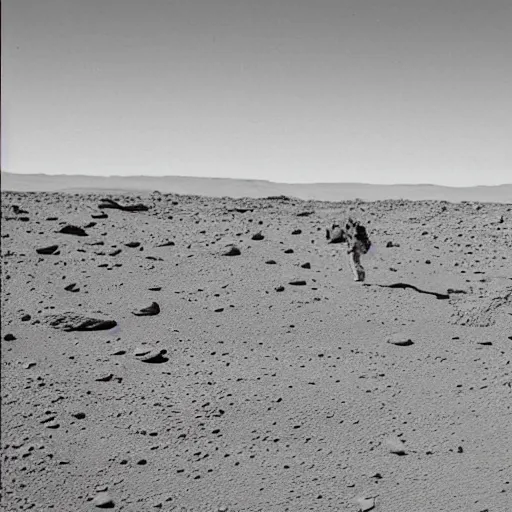 Image similar to extremely detailed photo of carl sagan walking on mars, detailed face