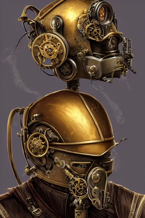 Image similar to steampunk helmet fantasy art mask robot ninja stylized digital illustration sharp focus, elegant intricate digital painting artstation concept art global illumination ray tracing advanced technology chaykin howard and campionpascale and cooke darwyn and davis jack