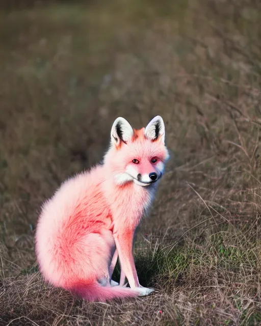 Image similar to pink shaved fox, portrait, blue background, 8 k, 8 5 mm f 1. 8