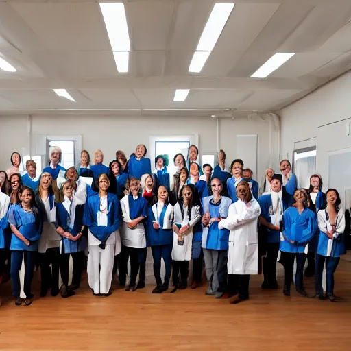 Image similar to photograph of a room full of doctors
