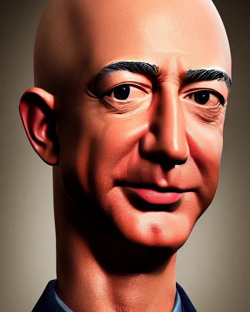 Prompt: jeff bezos made of chocolate, close up portrait, highly detailed, octane render