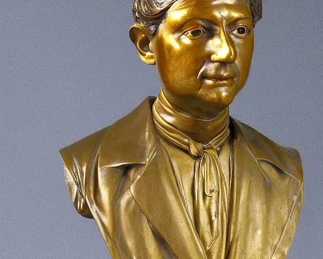 Image similar to a bronze bust of the polyglot Richard Simcott