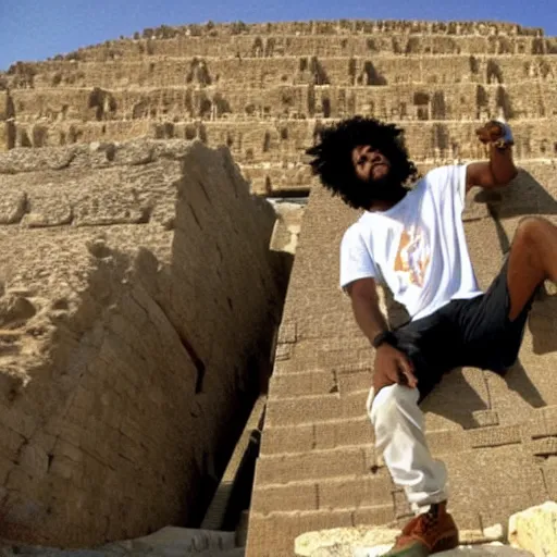 Image similar to Capital Steez Visiting the Great Pyramid of Ancient Egypt